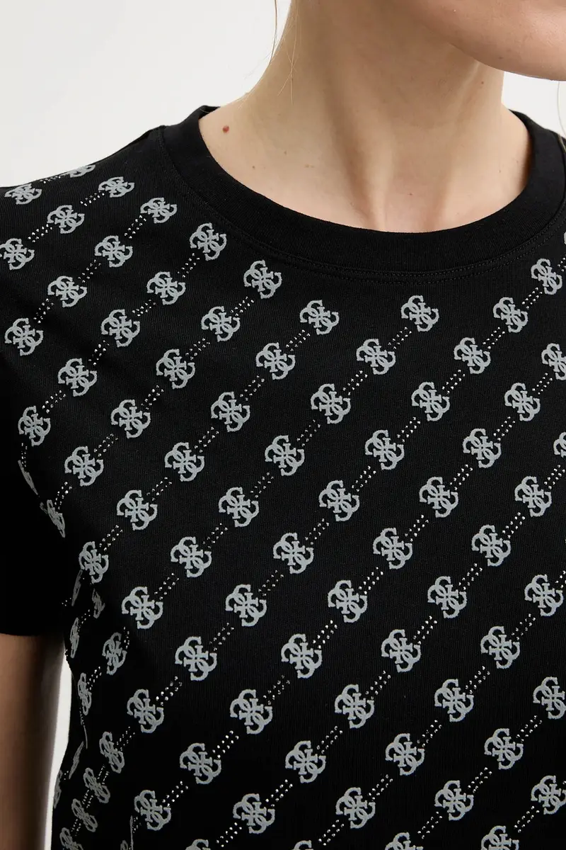 Guess T-shirt Donna Nero 3847312 miniatura 5