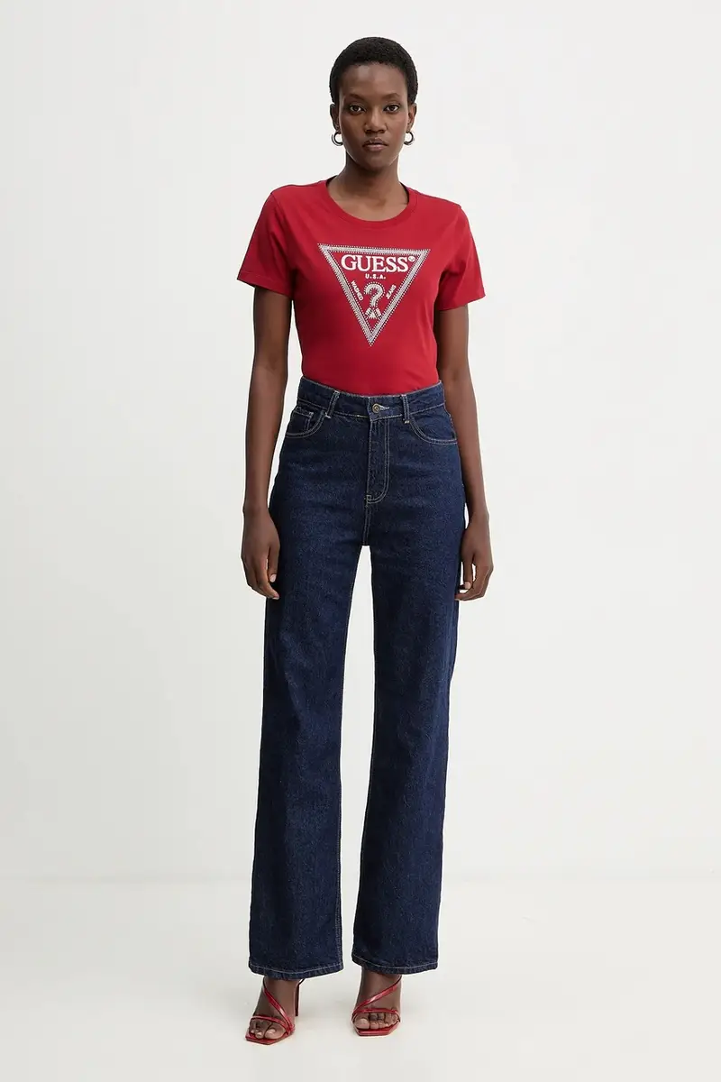 Guess T-shirt Donna Rosso 3667289 miniatura 2