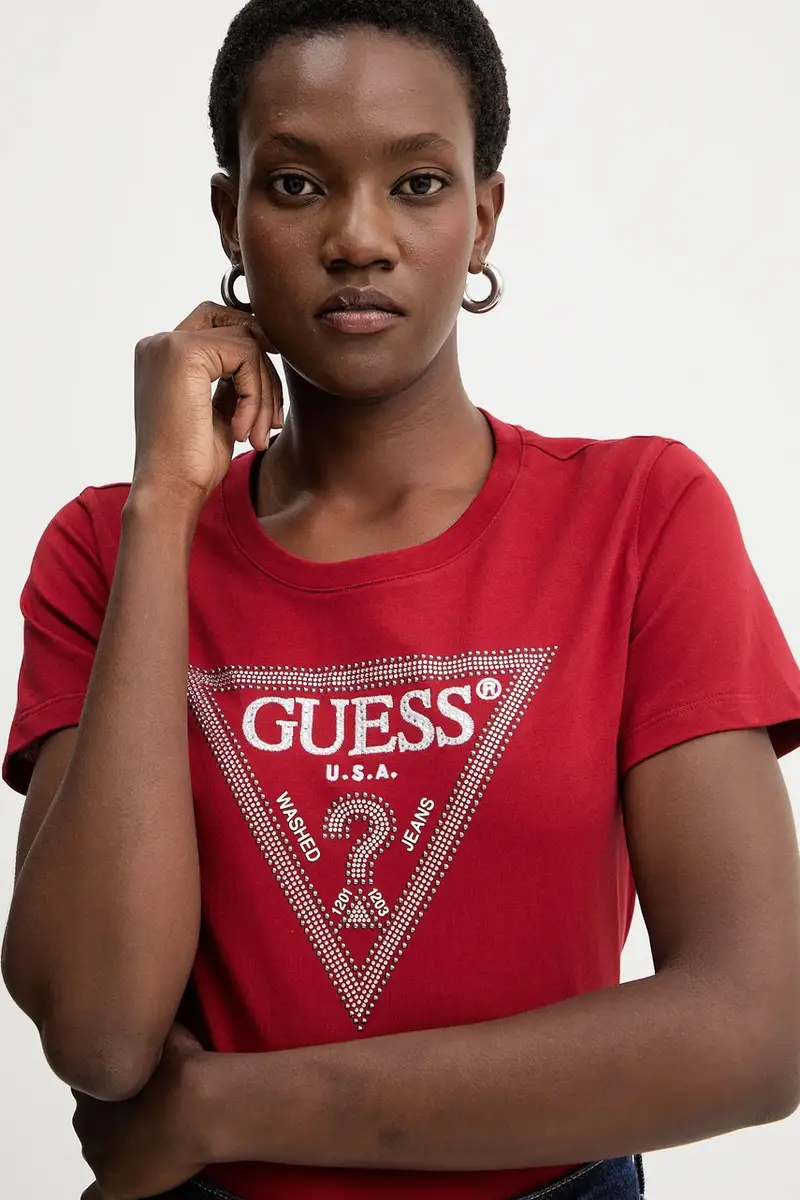 Guess T-shirt Donna Rosso 3667289 miniatura 4