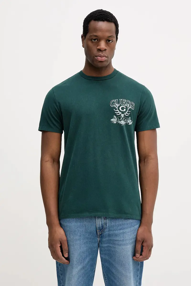 Guess T-shirt Verde 3958399 miniatura 3