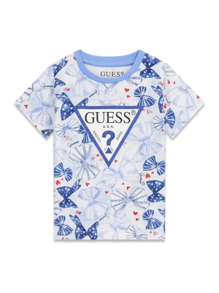 t-shirt infant/kids in cotone multicolor stampa fiocchi