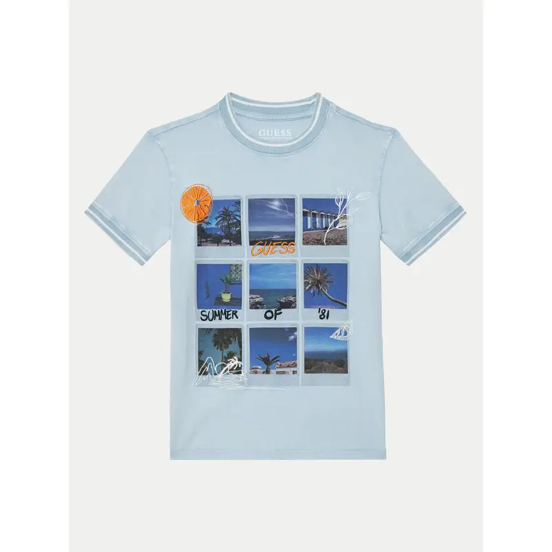 Guess T-shirt Azzurro 3216077
