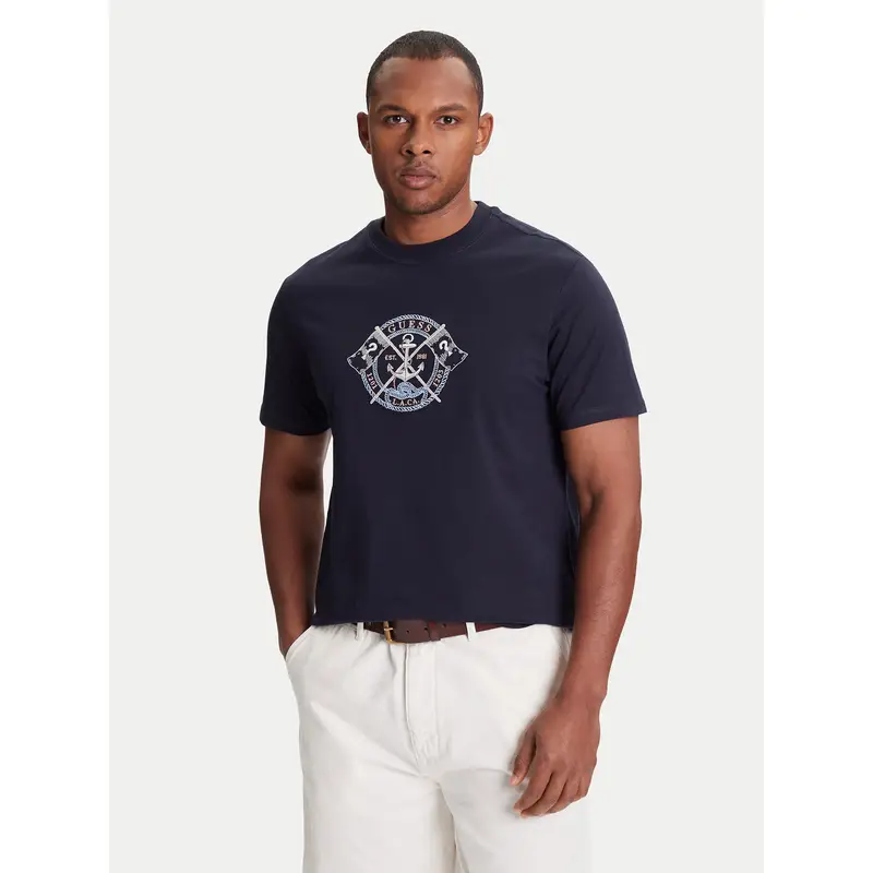 T-shirt M5YI62 K8FQ4 Blu scuro Regular Fit