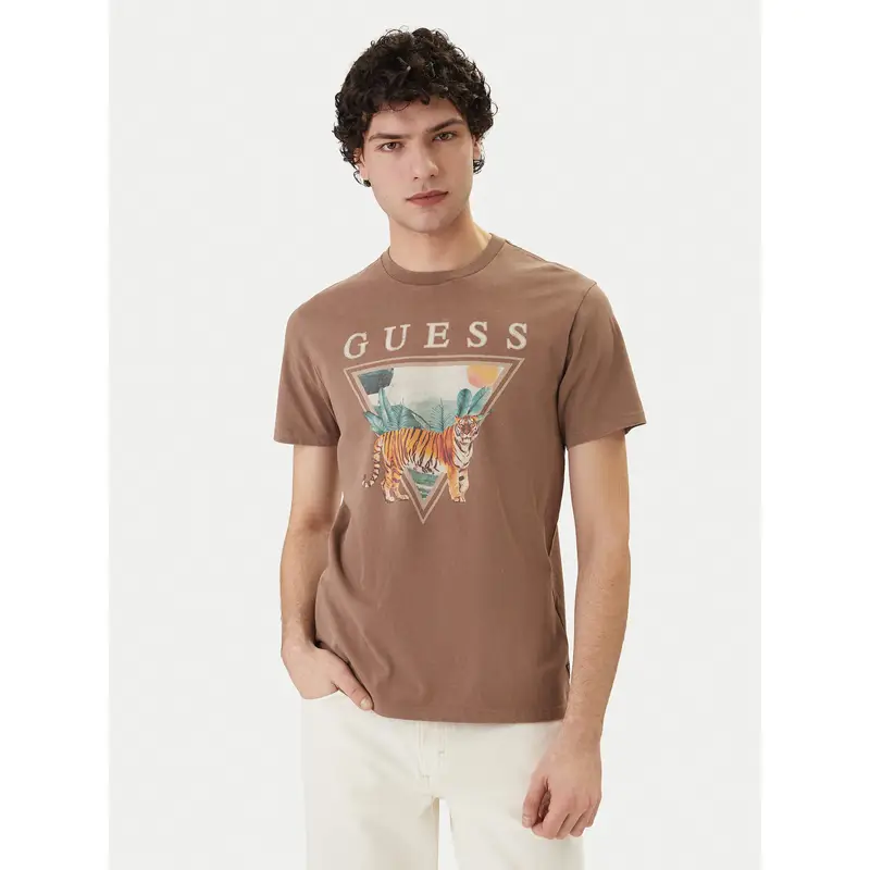 Guess T-shirt Marrone 4241935