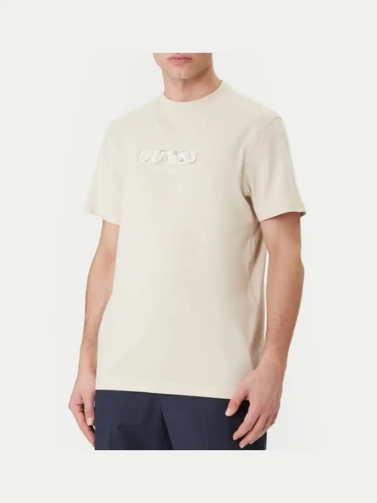 Guess T-shirt Uomo Beige 4370385