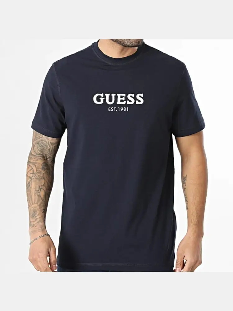 Guess T-shirt Uomo Blu 4370386