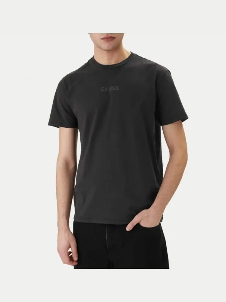 t-shirt uomo in cotone nero con maxi logo 4g sul retro