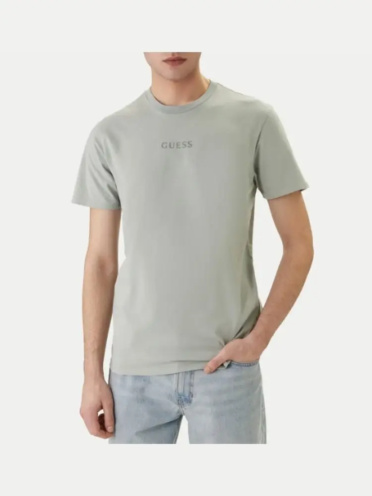 t-shirt uomo in cotone verde con maxi logo 4g sul retro