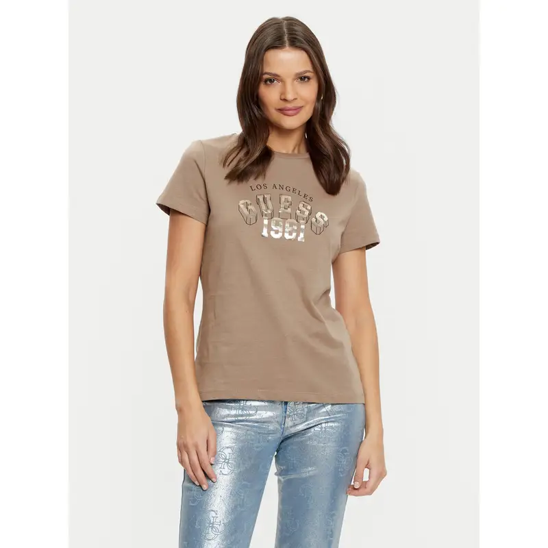 Guess T-shirt Marrone 3211420