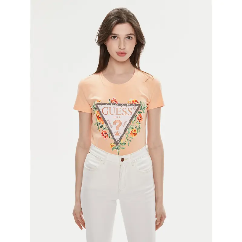 Guess T-shirt Arancione 3800226