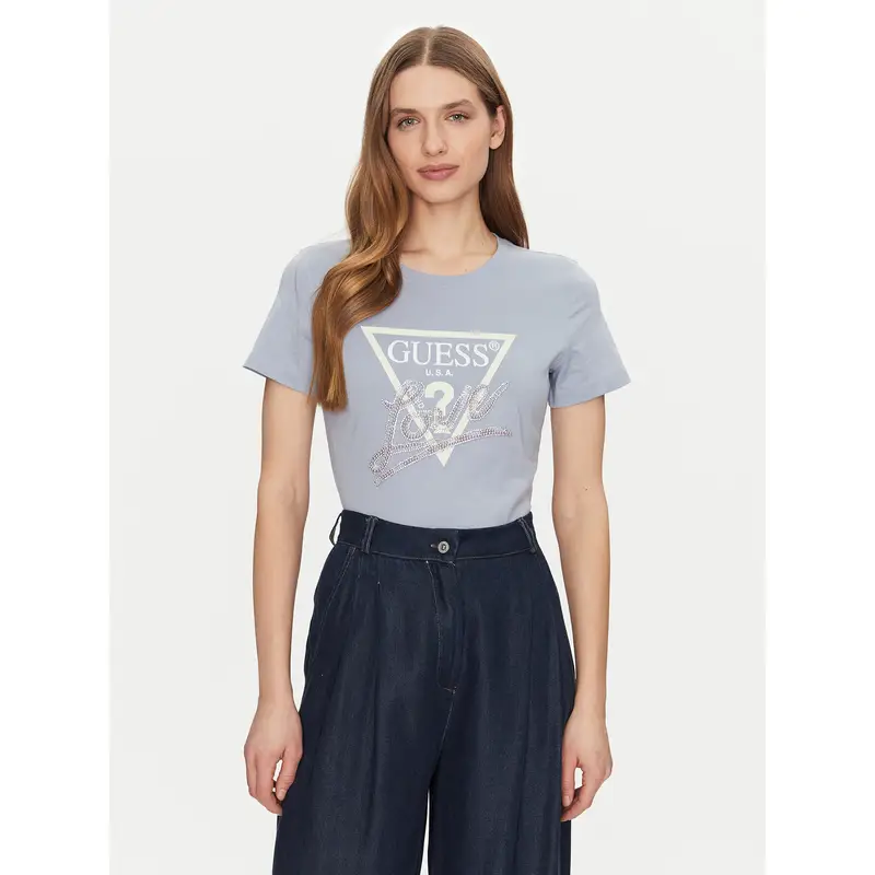 Guess T-shirt Azzurro 3216535