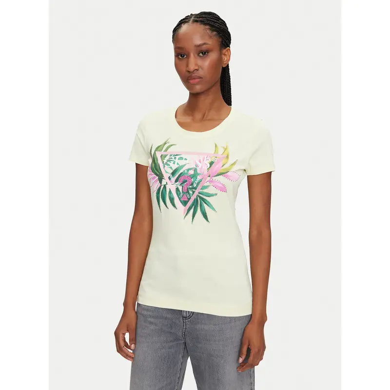 Guess T-shirt Giallo 3216541