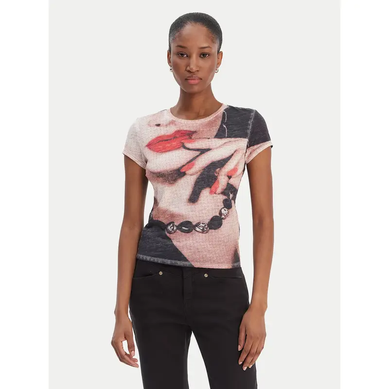 T-shirt W6RI49 KCCG0 Multicolore Regular Fit