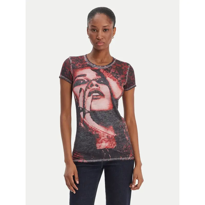 T-shirt W6RI50 KCCG0 Multicolore Regular Fit