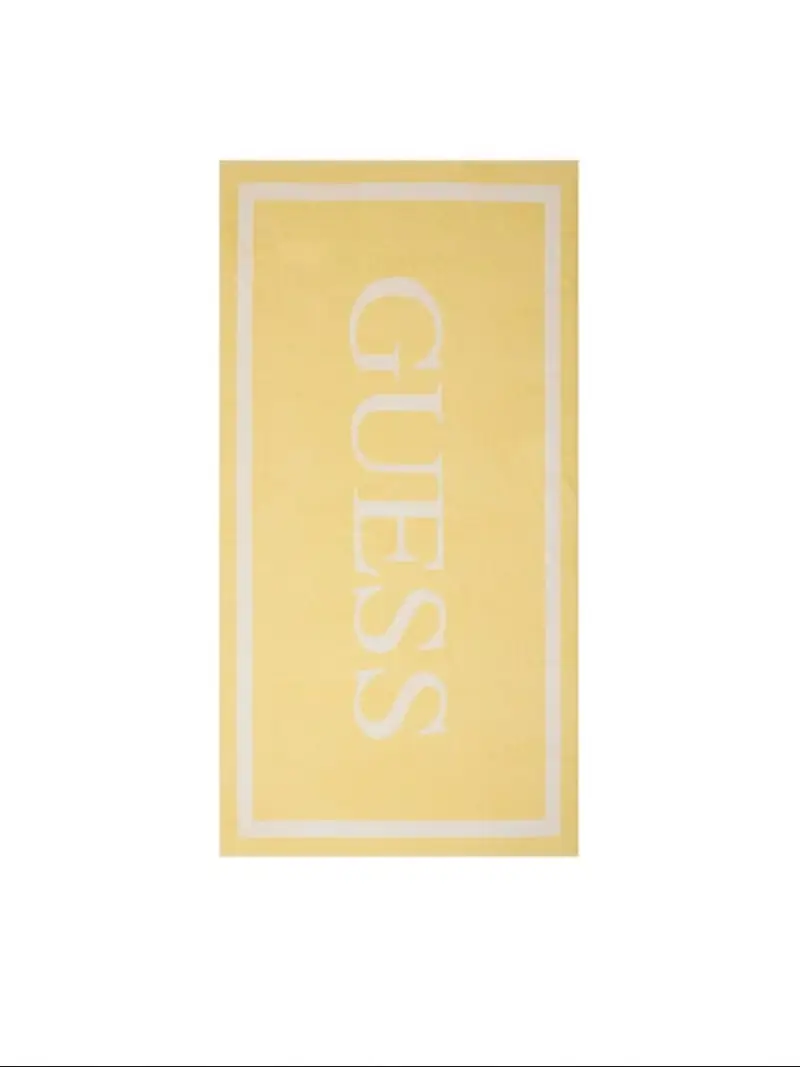 telo mare giallo con maxi logo a contrasto