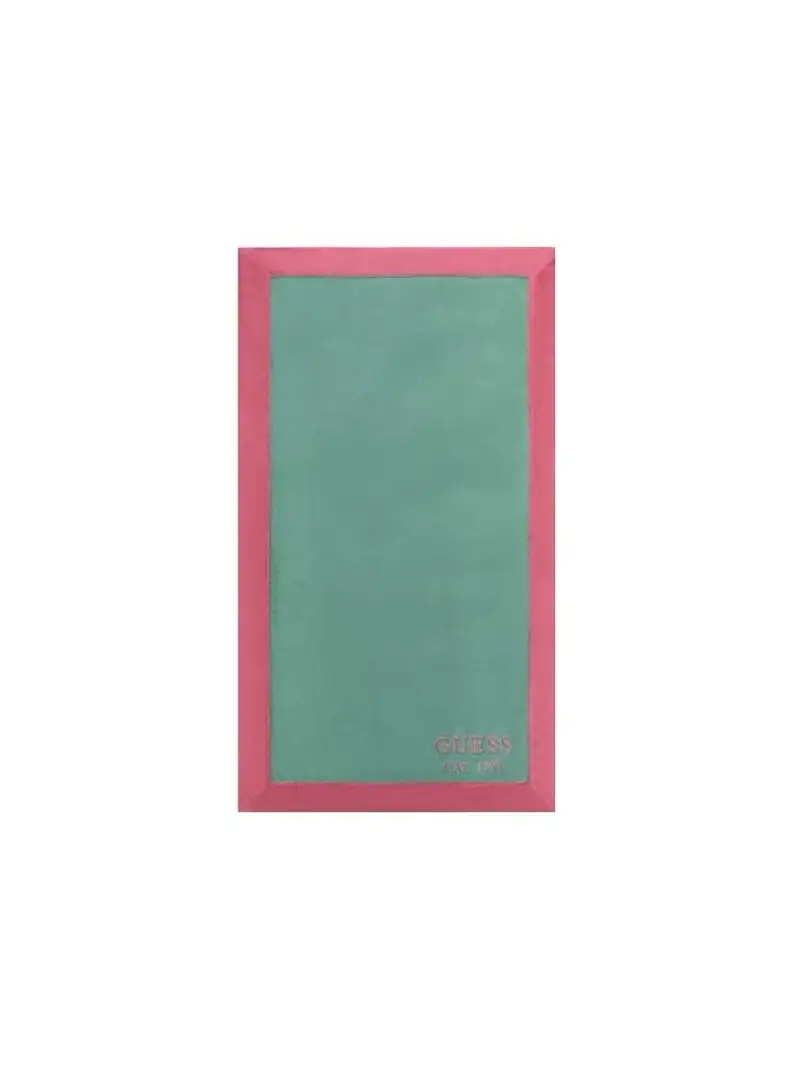 telo mare verde con bordo a contrasto