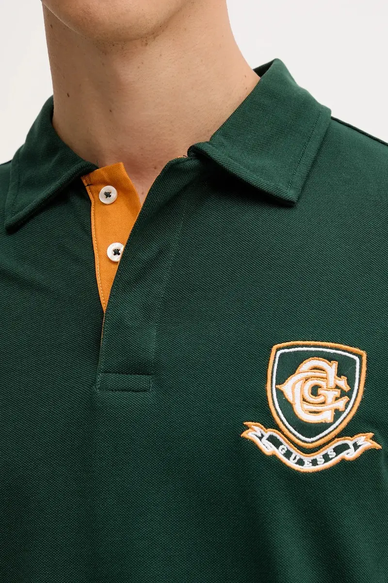 top a maniche lunghe in cotone colore verde con applicazione M5YP02 KCJV1 miniatura 5