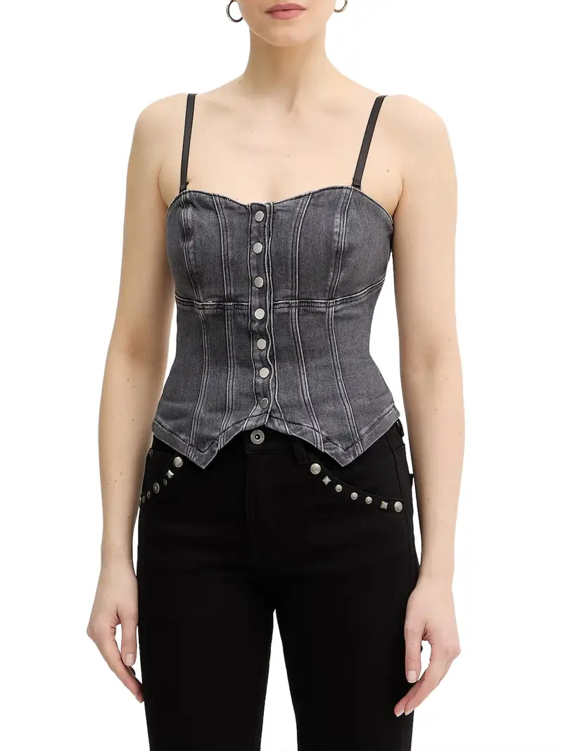 top guess cecile da donna - grigio