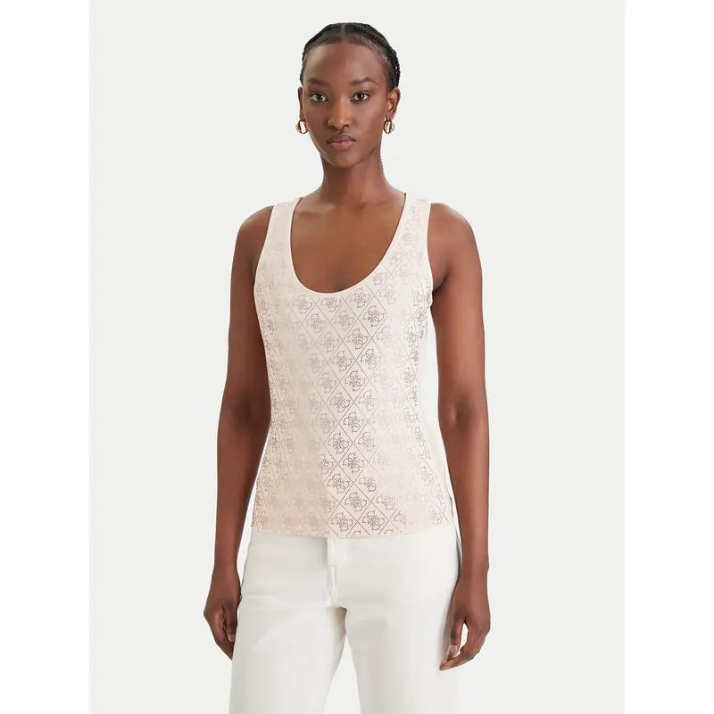 Top W6GP10 K2932 Beige Regular Fit