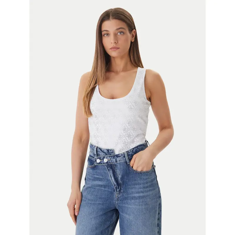 Top W6GP10 K2932 Bianco Regular Fit