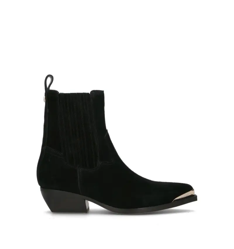 Tronchetto donna nero in suede Vario