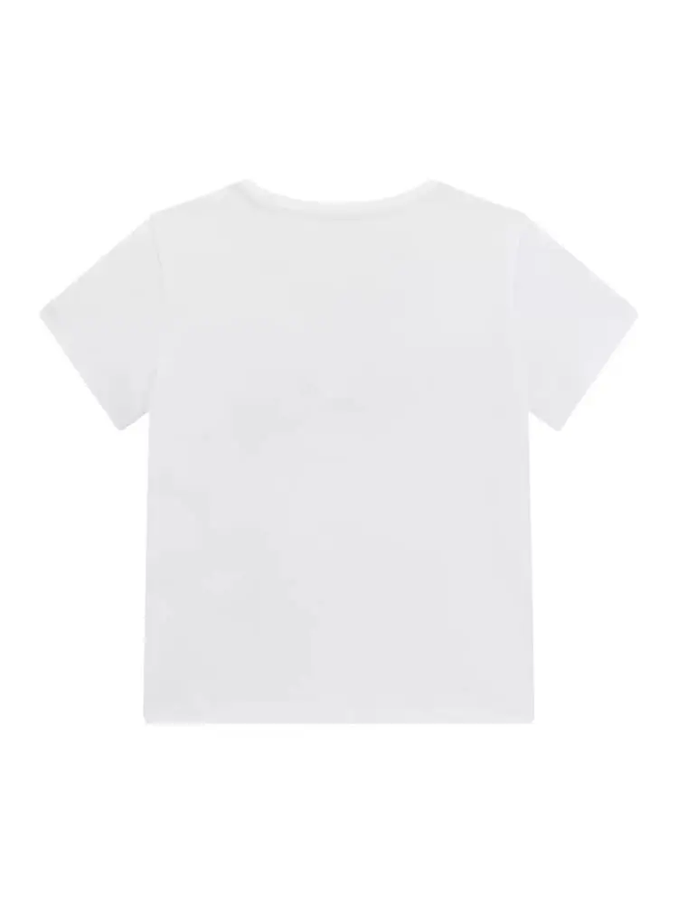 tshirt bianca bambina maxi logo miniatura 2
