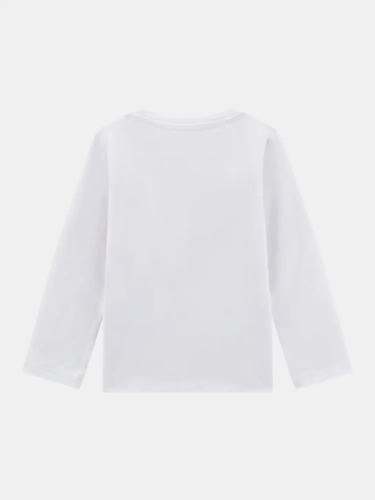 tshirt bianca bambina maxi logo miniatura 2