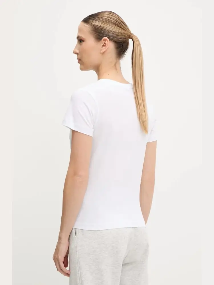 tshirt bianca donna logo sul davanti miniatura 2