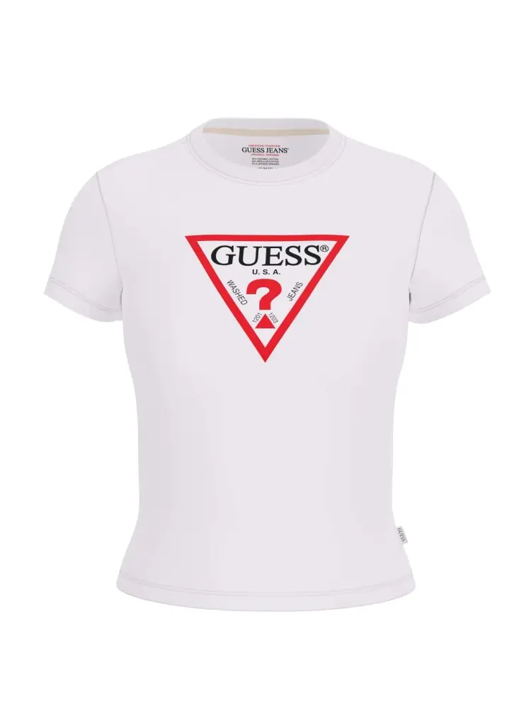 tshirt bianca donna logo sul davanti