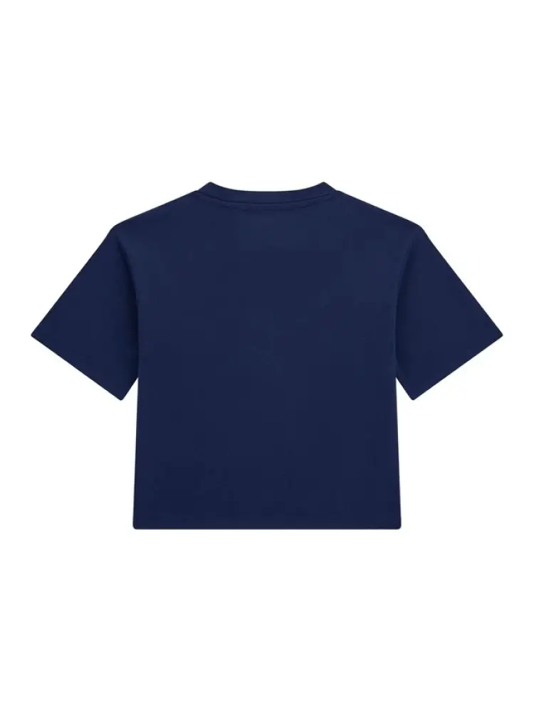 tshirt blu bambina logo con strass miniatura 2