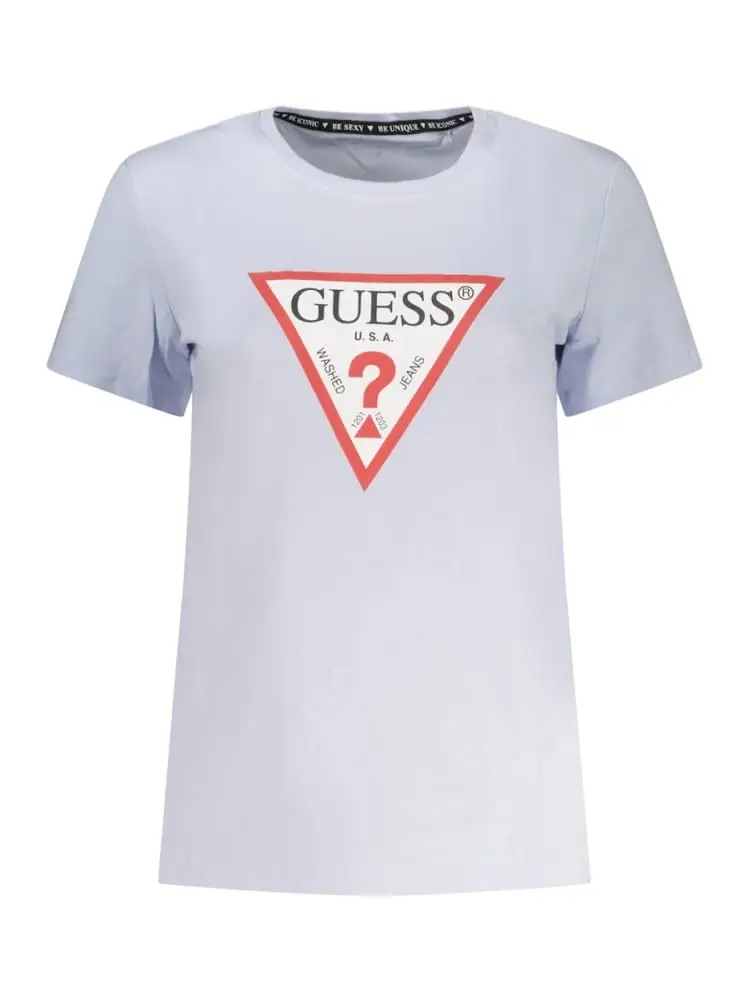 tshirt celeste polvere donna con logo