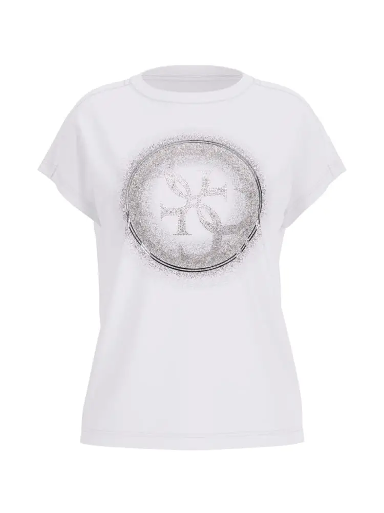 tshirt girocollo bianca big logo 4g davanti