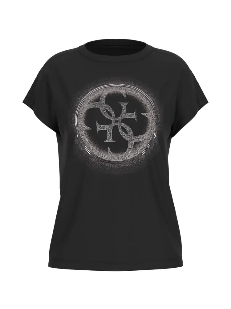 tshirt girocollo nera big logo 4g davanti