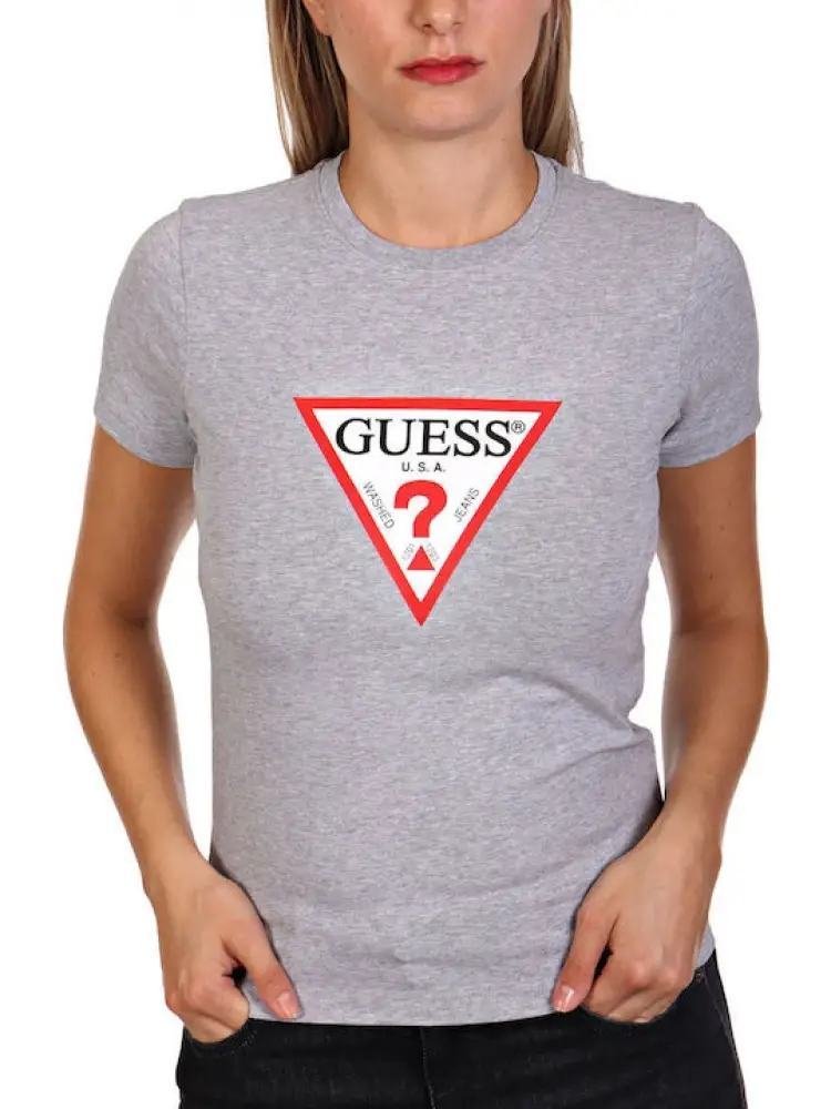 tshirt grigia donna logo sul davanti