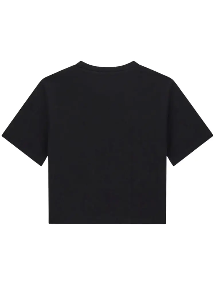 tshirt nera bambina maxi logo miniatura 2