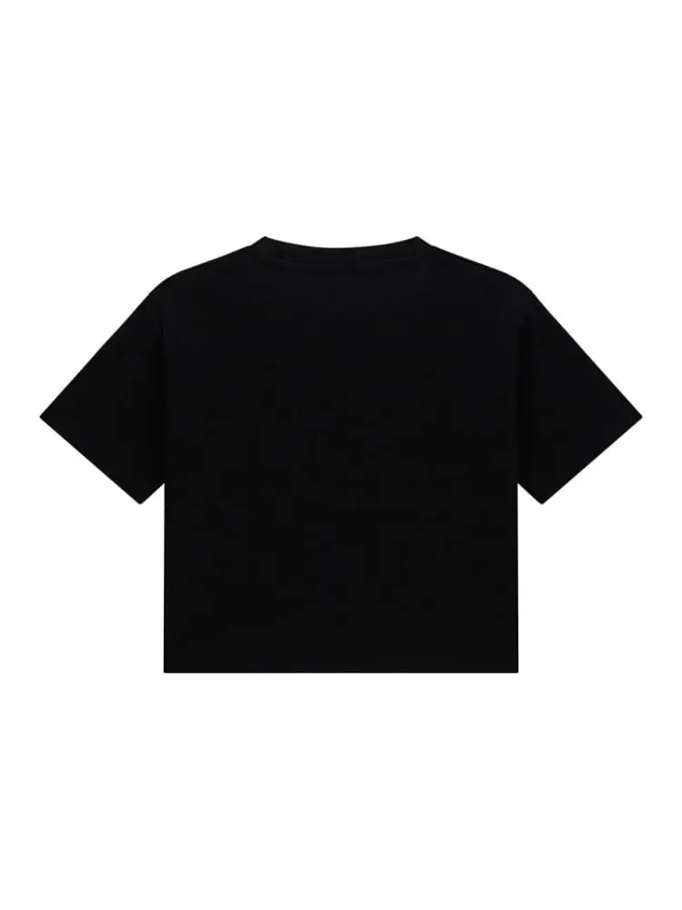 tshirt nera bambina mini logo miniatura 2