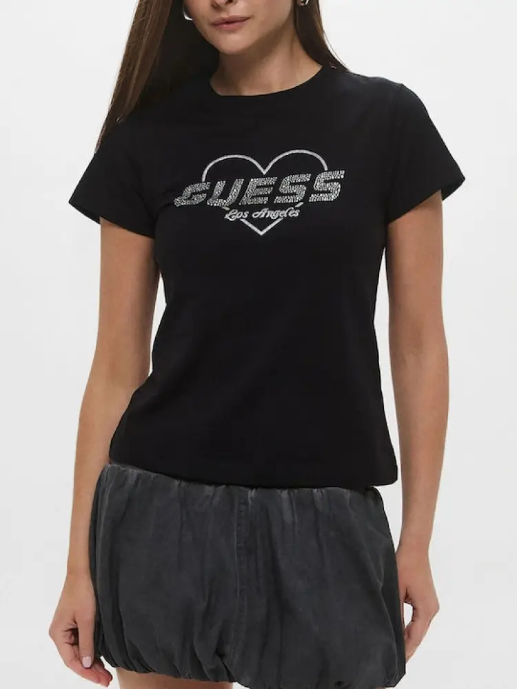 tshirt nera donna logo sul davanti