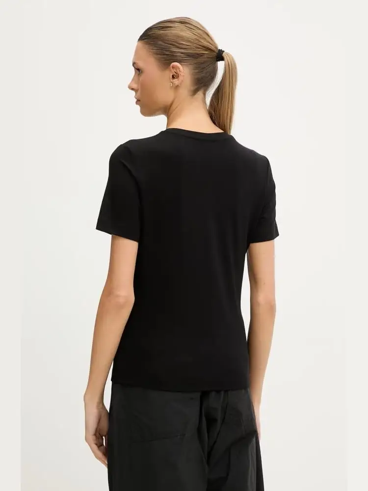 tshirt nera donna maxi logo miniatura 2