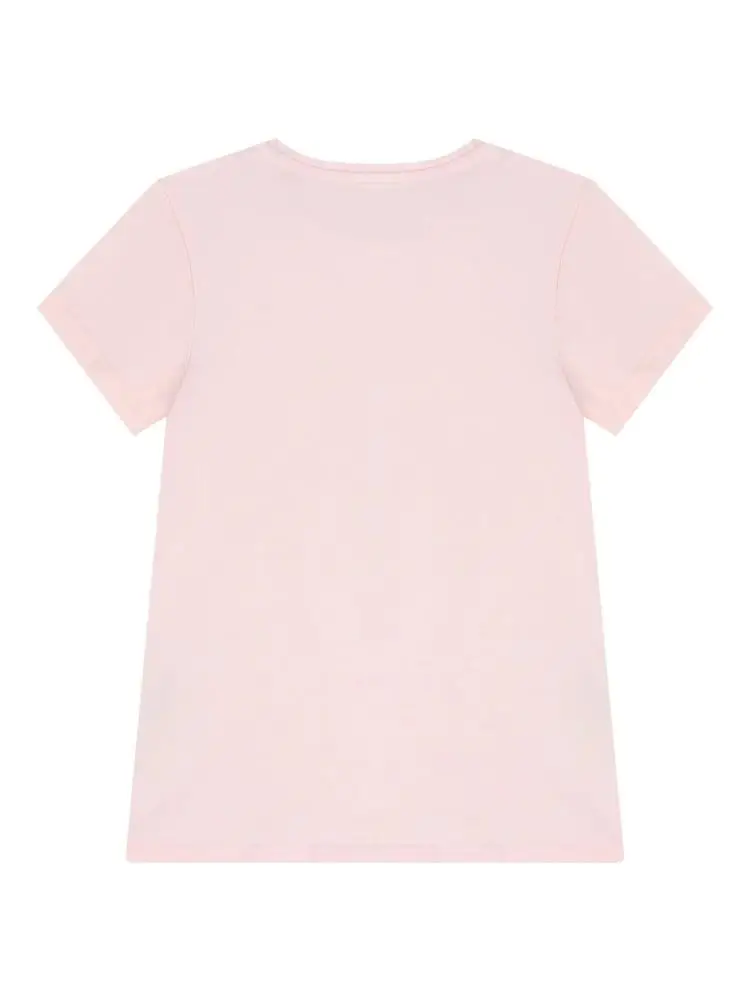 tshirt rosa bambina logo floreale miniatura 2