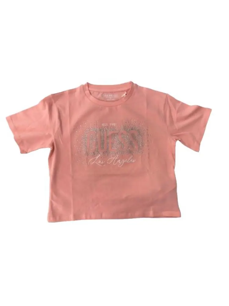 tshirt rosa bambina logo sul davanti
