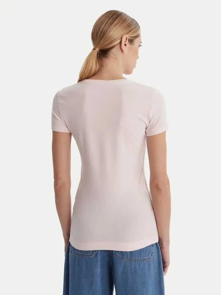 tshirt rosa donna con logo miniatura 2