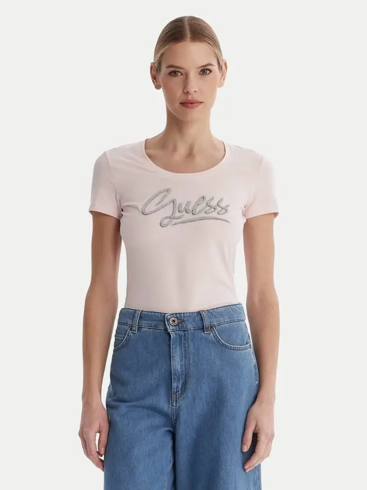 tshirt rosa donna con logo