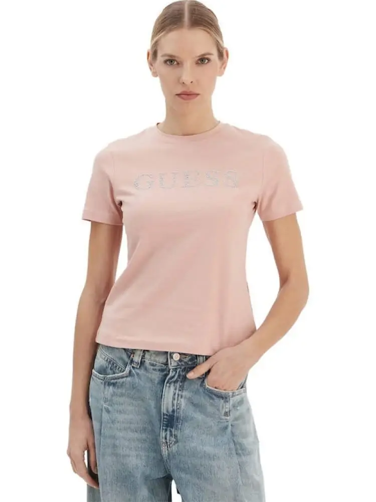 tshirt rosa donna con logo