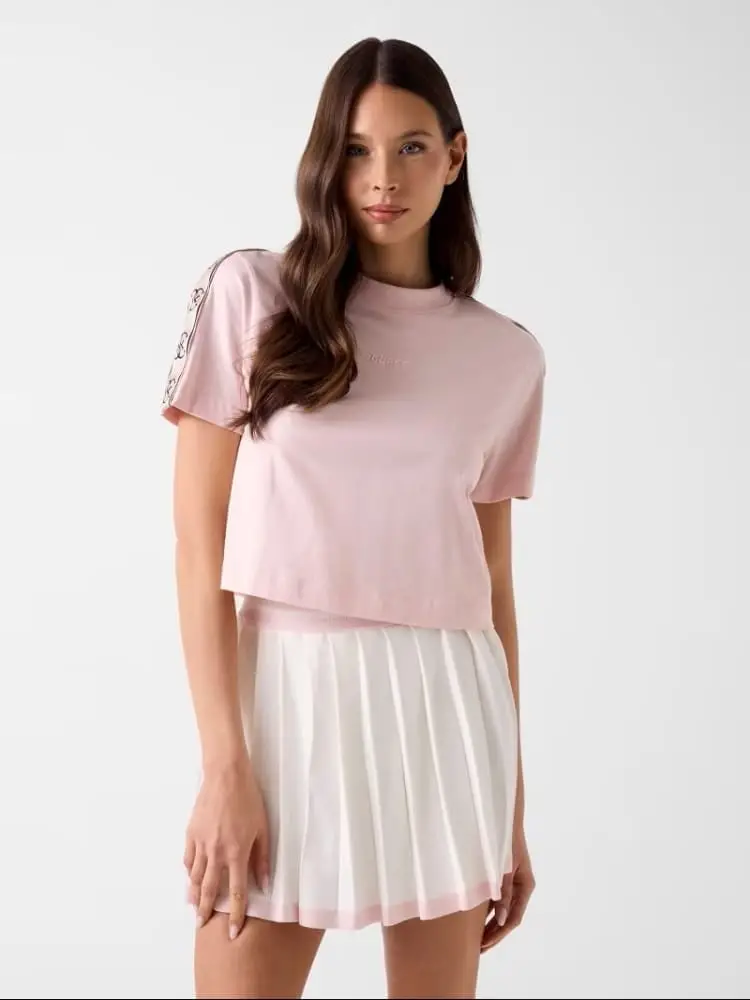 tshirt rosa donna maxi logo