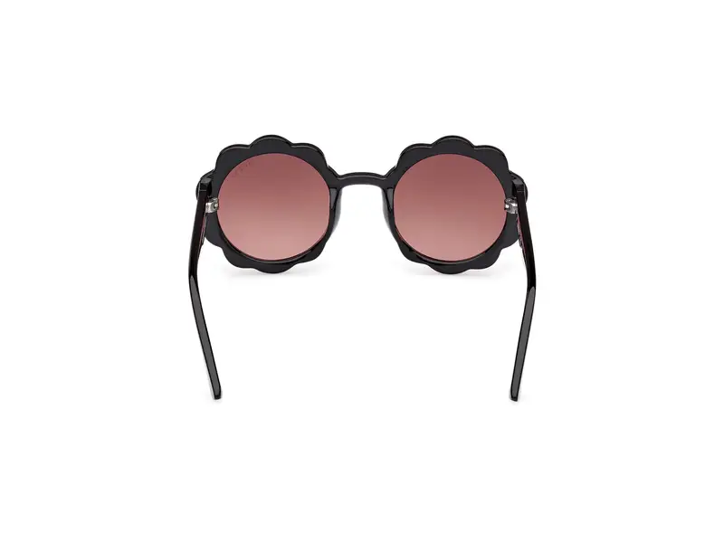 Guess Unisex GU00127 01F Occhiali da sole Iniettato Nero Marrone Rotonda Normale miniatura 3