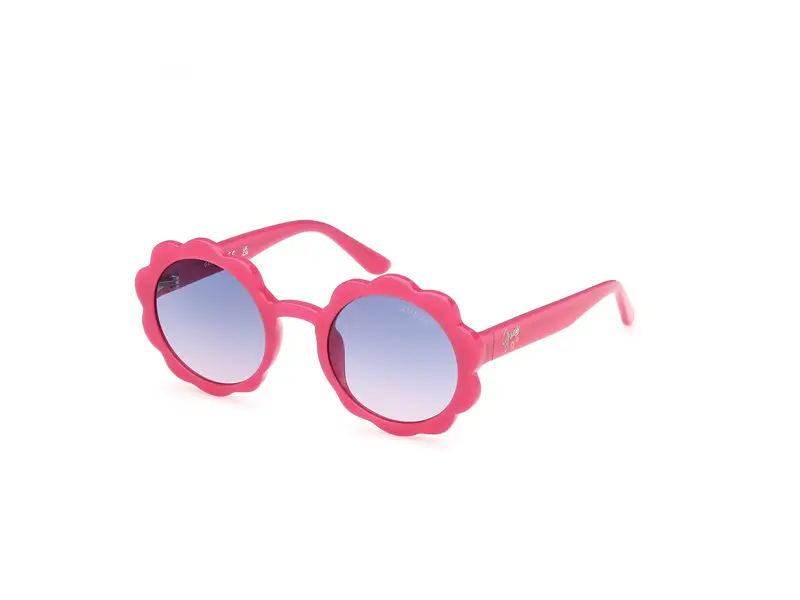 Guess Unisex GU00127 72Z Occhiali da sole Iniettato Rosa Viola Rotonda Normale