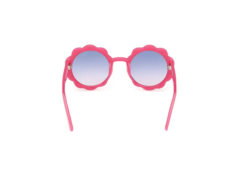 Guess Unisex GU00127 72Z Occhiali da sole Iniettato Rosa Viola Rotonda Normale miniatura 3