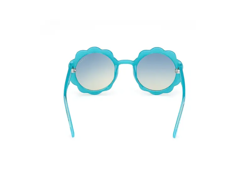 Guess Unisex GU00127 87W Occhiali da sole Iniettato Turchese Blu Rotonda Normale miniatura 3