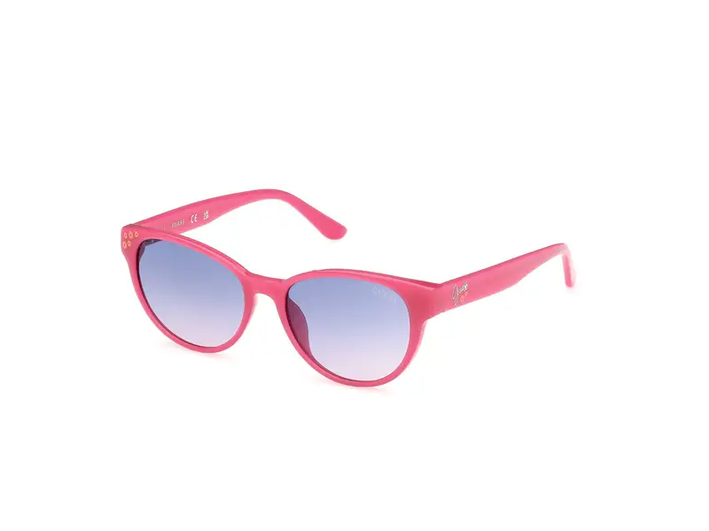 Guess Unisex GU00128 72Z Occhiali da sole Iniettato Rosa Viola Cat Eye Normale