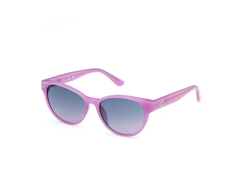Guess Unisex GU00128 81W Occhiali da sole Iniettato Viola Blu Cat Eye Normale
